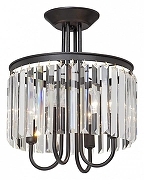 Люстра на штанге Vitaluce V5152 V5152-1/4PL цвет плафона/подвески Прозрачный, цвет арматуры Черный