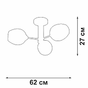 Люстра на штанге Vitaluce V39560 V39560-8/3PL цвет плафона/подвески Золото, цвет арматуры Золото-1