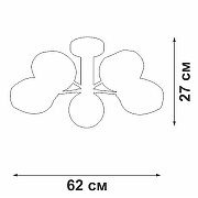 Люстра на штанге Vitaluce V39560 V39560-8/5PL цвет плафона/подвески Золото, цвет арматуры Золото-1