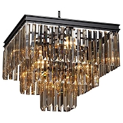 Люстра Vitaluce V5154 V5160-1/4+4+1 цвет плафона/подвески Оранжевый, цвет арматуры Черный