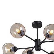 Люстра на штанге Vitaluce V39930 V39930-13/6PL цвет плафона/подвески Коньячный, цвет арматуры Черный-3