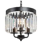 Люстра Vitaluce V5228 V5228-1/3 цвет плафона/подвески Прозрачный, цвет арматуры Черный