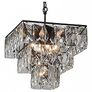 Люстра Vitaluce V5262 V5266-1/8+1 цвет плафона/подвески Светло-серый, цвет арматуры Черный