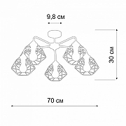 Люстра на штанге Vitaluce V4258 V4258-0/5PL цвет плафона/подвески Белый, цвет арматуры Белый-1