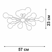 Люстра на штанге Vitaluce V4261 V4261-0/10PL цвет плафона/подвески Светло-серый, цвет арматуры Белый-3