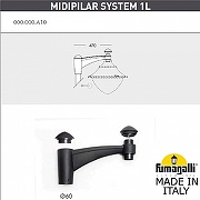 Фонарный столб Fumagalli Vivi V50.372.A10.LXH27 цвет плафона/подвески Прозрачный, цвет арматуры Серый-3