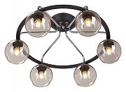 Люстра Vitaluce V43080 V43080-13/6PL цвет плафона/подвески Шампань, цвет арматуры Черный