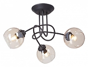 Люстра на штанге Vitaluce V43090 V43090-13/3PL цвет плафона/подвески Коньячный, цвет арматуры Черный