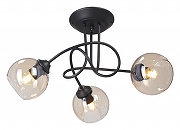 Люстра на штанге Vitaluce V43090 V43090-13/3PL цвет плафона/подвески Коньячный, цвет арматуры Черный-1