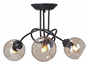 Люстра на штанге Vitaluce V43090 V43090-13/3PL цвет плафона/подвески Коньячный, цвет арматуры Черный-2