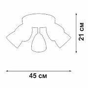 Люстра Vitaluce V4355 V4355-0/5PL цвет плафона/подвески Белый, цвет арматуры Белый-3