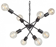 Люстра Vitaluce V4750 V4750-1/8 цвет плафона/подвески Светло-серый, цвет арматуры Черный