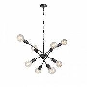 Люстра Vitaluce V4750 V4750-1/8 цвет плафона/подвески Светло-серый, цвет арматуры Черный-1