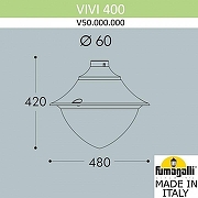 Плафон полимерный Fumagalli Vivi V50.000.000.AXH27 цвет Черный-1