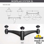 Фонарный столб Fumagalli Vivi V50.372.A20.AXH27 цвет плафона/подвески Прозрачный, цвет арматуры Черный-3