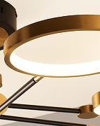 Люстра на штанге Moderli Arista V5080-CL цвет плафона/подвески Белый, Золото, цвет арматуры Золото, Черный-3