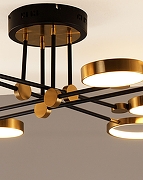 Люстра на штанге Moderli Arista V5080-CL цвет плафона/подвески Белый, Золото, цвет арматуры Золото, Черный-5