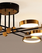 Люстра на штанге Moderli Arista V5080-CL цвет плафона/подвески Белый, Золото, цвет арматуры Золото, Черный-6