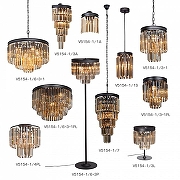 Люстра Vitaluce V5154 V5154-1/4PL цвет плафона/подвески Оранжевый, цвет арматуры Черный-3