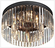 Люстра Vitaluce V5180 V5180-1/8PL цвет плафона/подвески Светло-серый, цвет арматуры Черный-1