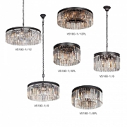 Люстра Vitaluce V5180 V5180-1/8PL цвет плафона/подвески Светло-серый, цвет арматуры Черный-2