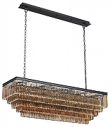 Люстра Vitaluce V5853-1/30 цвет плафона/подвески Оранжевый, цвет арматуры Черный-1