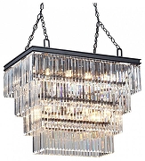 Люстра Vitaluce V5312 V5312-1/20 цвет плафона/подвески Прозрачный, цвет арматуры Черный