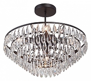 Люстра на штанге Vitaluce V5352 V5352-1/5PL цвет плафона/подвески Прозрачный, цвет арматуры Черный