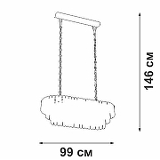 Люстра Vitaluce V5353 V5353-8/19 цвет плафона/подвески Прозрачный, цвет арматуры Золото-3