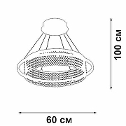 Люстра Vitaluce V5400 V5400-0/1S цвет плафона/подвески Белый, Прозрачный, цвет арматуры Белый-4