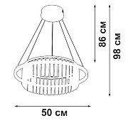 Люстра Vitaluce V54010 V54010-0/1S цвет плафона/подвески Белый, Прозрачный, цвет арматуры Белый-5
