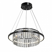 Люстра Vitaluce V54010 V54010-1/1S цвет плафона/подвески Белый, Прозрачный, Черный, цвет арматуры Черный-1