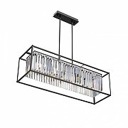 Люстра на штанге Vitaluce V5402 V5402-1/4PL цвет плафона/подвески Прозрачный, цвет арматуры Черный-1