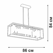 Люстра на штанге Vitaluce V5402 V5402-1/4PL цвет плафона/подвески Прозрачный, цвет арматуры Черный-4