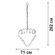 Люстра Vitaluce V58120 V58120-8/17 цвет плафона/подвески Красный, Синий, Зеленый, цвет арматуры Золото-2