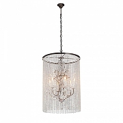 Люстра Vitaluce V5817 V5817-7/6 цвет плафона/подвески Прозрачный, цвет арматуры Бронза, Черный-1