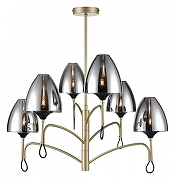 Люстра на штанге Vele Luce Oro VL5654P26 цвет плафона/подвески Светло-серый, цвет арматуры Черный, Бежевый-1