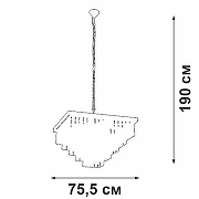 Люстра Vitaluce V5818 V5818-8/13 цвет плафона/подвески Прозрачный, цвет арматуры Золото-4