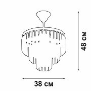 Люстра на штанге Vitaluce V5825 V5825-8/4PL цвет плафона/подвески Прозрачный, цвет арматуры Золото-1