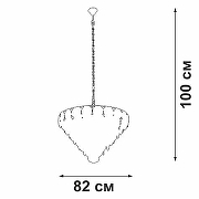Люстра Vitaluce V58340 V58340-8/25 цвет плафона/подвески Прозрачный, цвет арматуры Золото-2