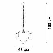 Люстра Vitaluce V58370 V58370-8/13 цвет плафона/подвески Прозрачный, цвет арматуры Золото-3