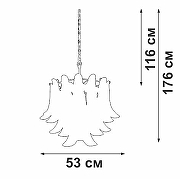 Люстра Vitaluce V5860 V5860-8/6 цвет плафона/подвески Прозрачный, цвет арматуры Золото-5