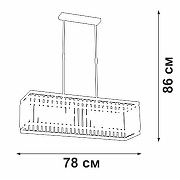 Люстра на штанге Vitaluce V5881 V5881-8/6PL цвет плафона/подвески Прозрачный, цвет арматуры Золото-1