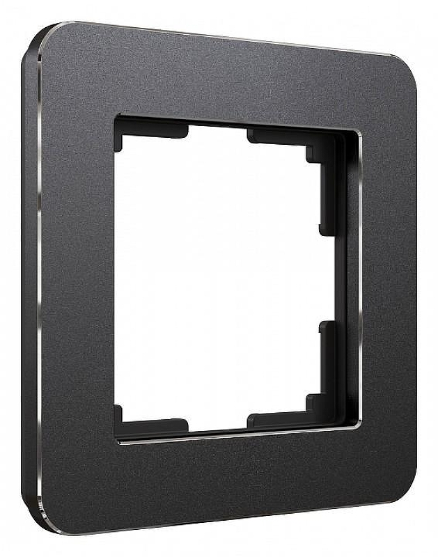 Рамка на 1 пост Werkel Platinum (черный алюминий) W0012608 