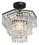 Люстра на штанге Vitaluce V5883 V5883-1/1PL цвет плафона/подвески Прозрачный, цвет арматуры Черный