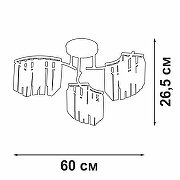 Люстра Vitaluce V5884 V5884-0/3PL цвет плафона/подвески Прозрачный, цвет арматуры Белый-3