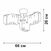 Люстра Vitaluce V5884 V5884-0/6PL цвет плафона/подвески Прозрачный, цвет арматуры Белый-3