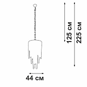 Люстра Vitaluce V5885 V5885-9/7 цвет плафона/подвески Прозрачный, цвет арматуры Хром-3