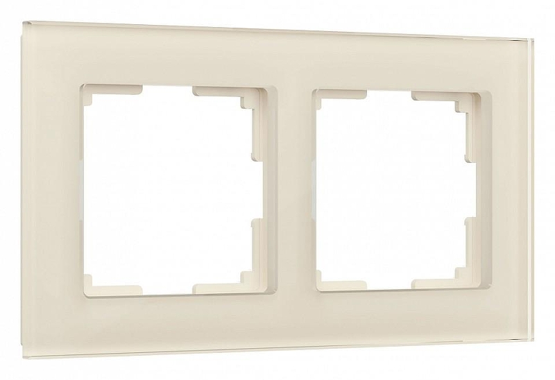 Рамка на 2 поста Werkel Favorit (молочный, стекло) W0021141 