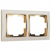 Рамка на 2 поста Werkel Snabb (слоновая кость/золото) W0021932 цвет Слоновая кость